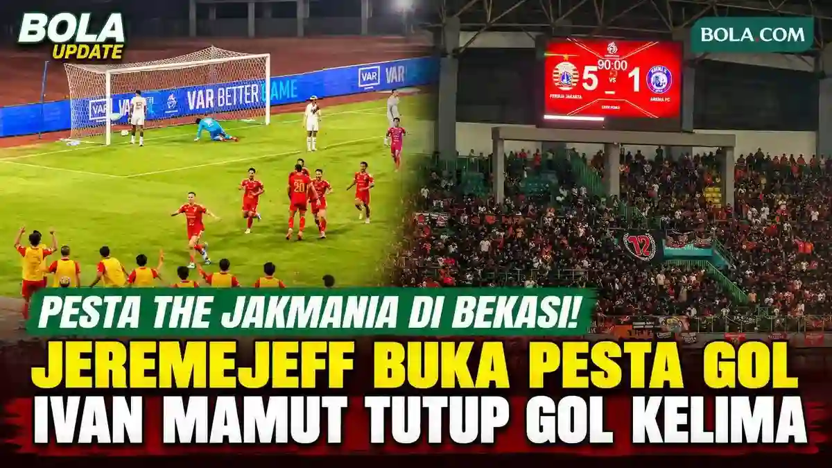 Persija Menang Telak atas Arema, Stadion Patriot Bergemuruh