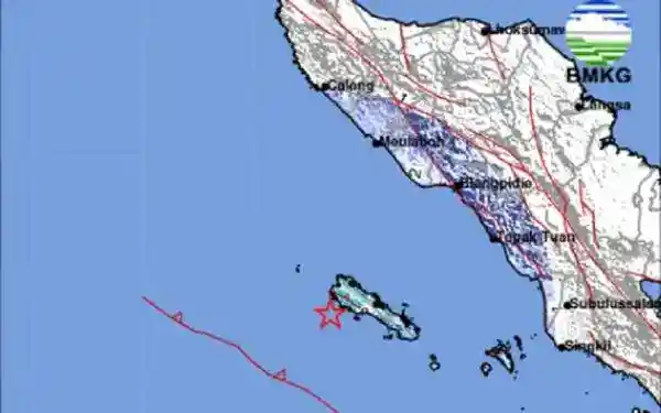 Gempa Magnitudo 5,0 Tercatat di Barat Daya Sinabang, Ini Rincian BMKG