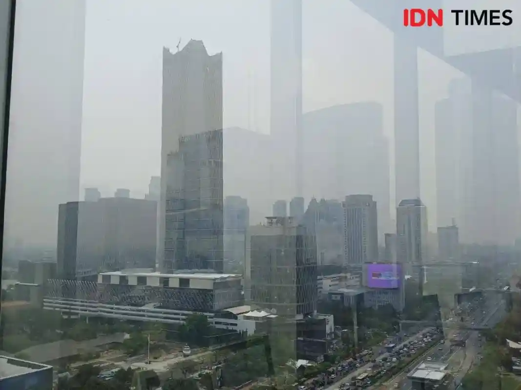 Udara Jakarta Berstatus Sedang pada Sabtu Pagi Usai Hujan Malam