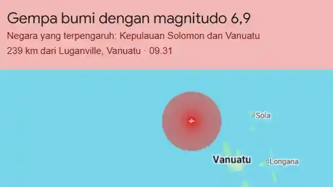 Gempa M7 Guncang Vanuatu, BMKG Pastikan Tak Picu Tsunami di Indonesia
