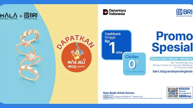 Promo BRI di Hala Summarecon Mall Bekasi: Cashback hingga Rp1 Juta untuk Pembelian Perhiasan