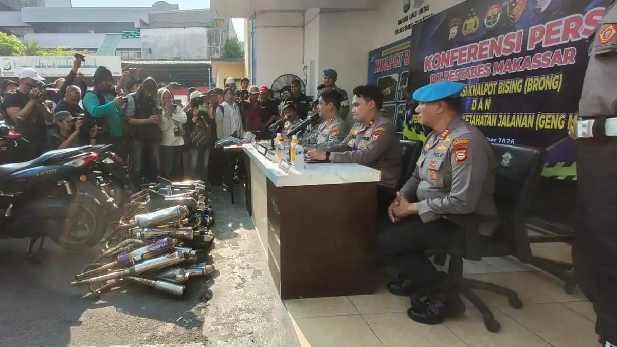 Perang Geng Motor di Makassar Berujung Kematian, 19 Remaja Diamankan