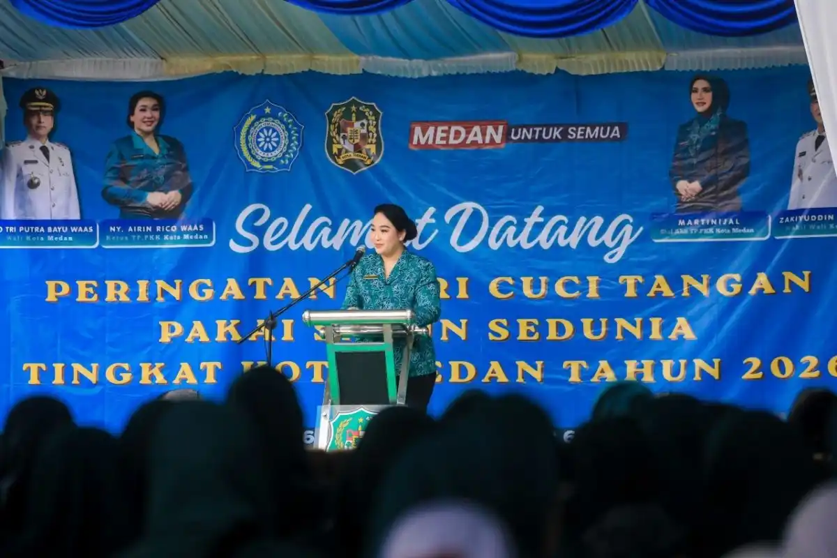 Airin Rico Dorong Kebiasaan Cuci Tangan Sejak Dini di Kota Medan