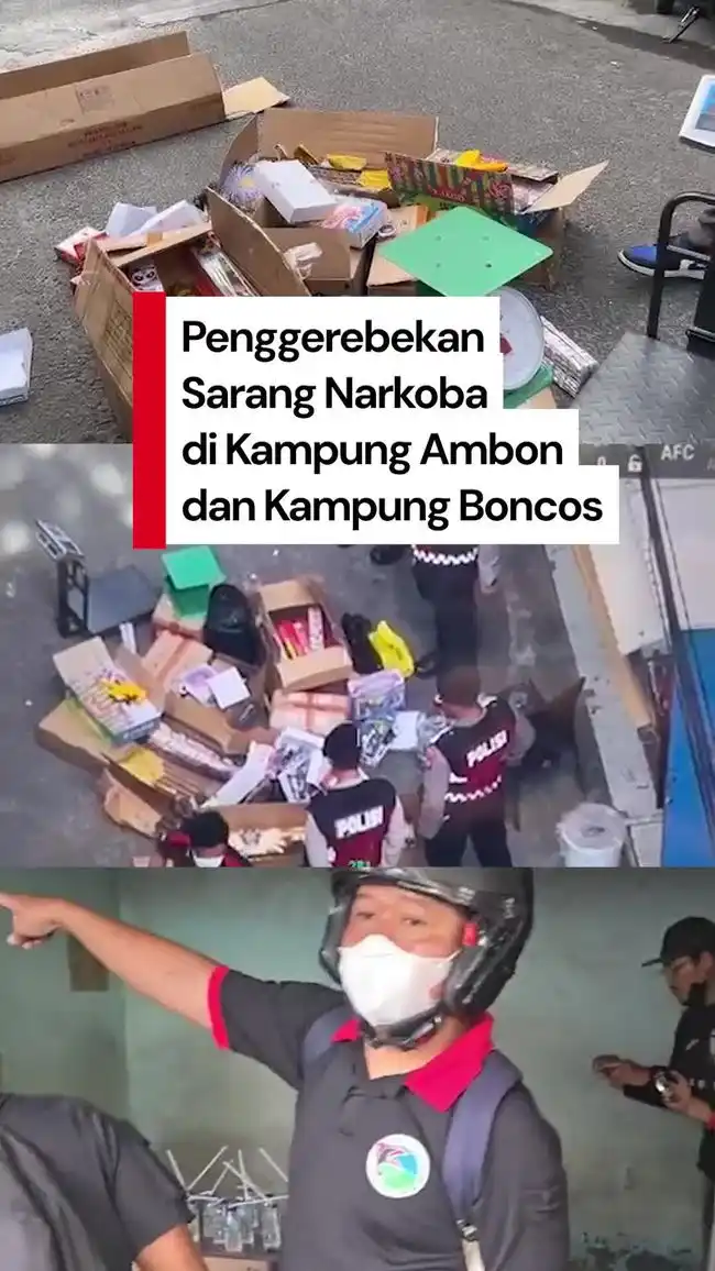 Penggerebekan Peredaran Narkoba Digelar di Kampung Ambon dan Kampung Boncos