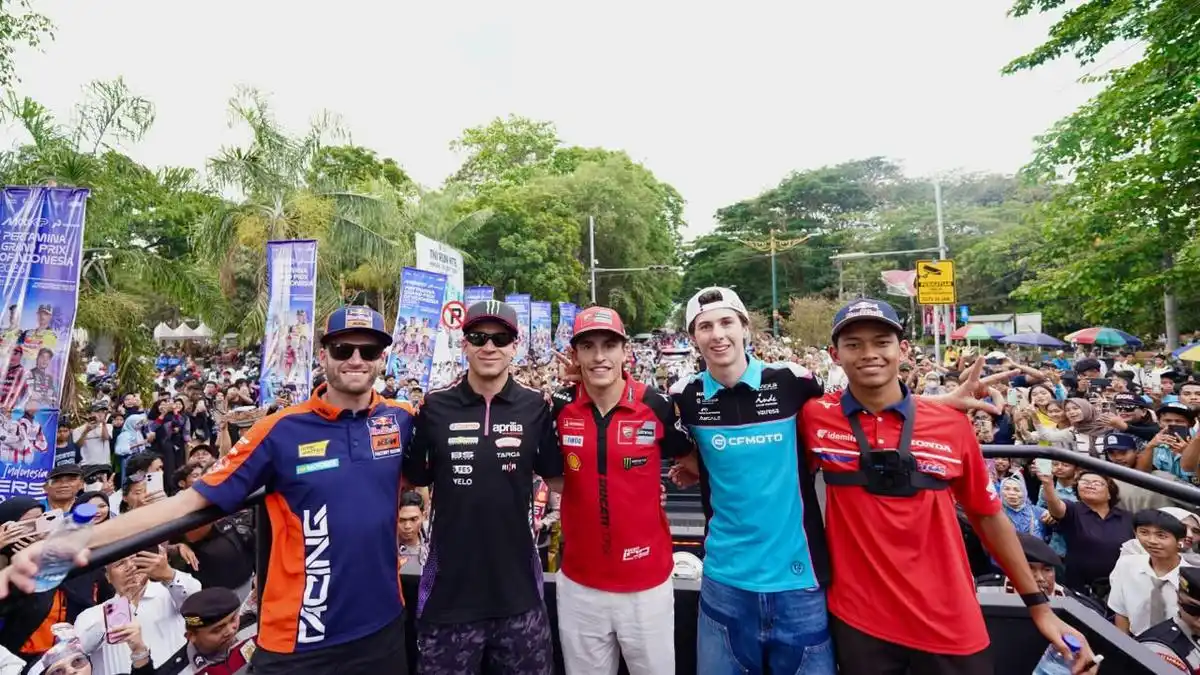 Parade Pembalap MotoGP Semarakkan Mataram Menjelang Balapan Mandalika 2026