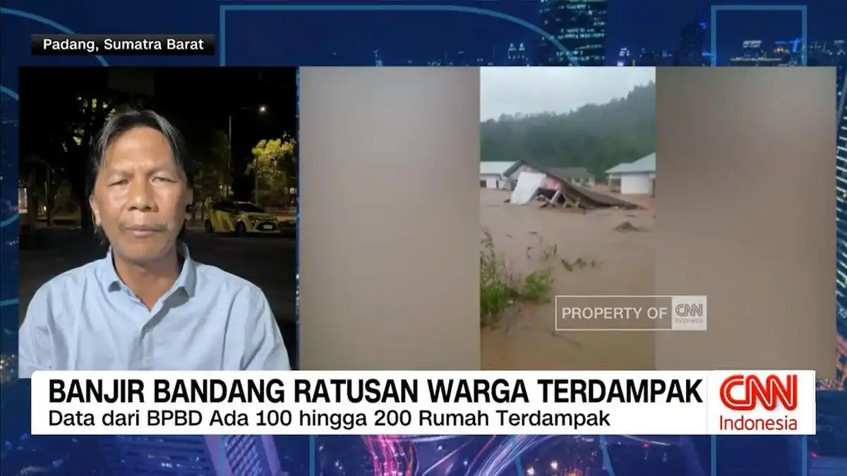 Banjir Bandang di Padang Berdampak pada Ratusan Rumah dan Warga