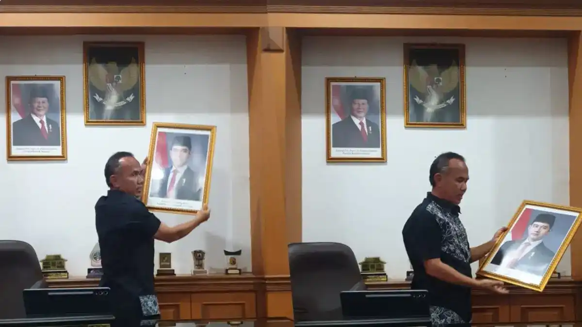 Rojab Asyari Lepas Foto Gibran dari Ruang Kerja Usai Putusan MK