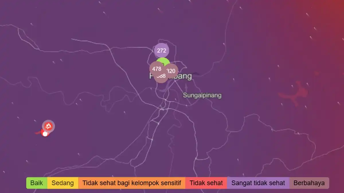 Dampak Karhutla terhadap Kualitas Udara Palembang dan Balikpapan pada 13 Oktober 2026