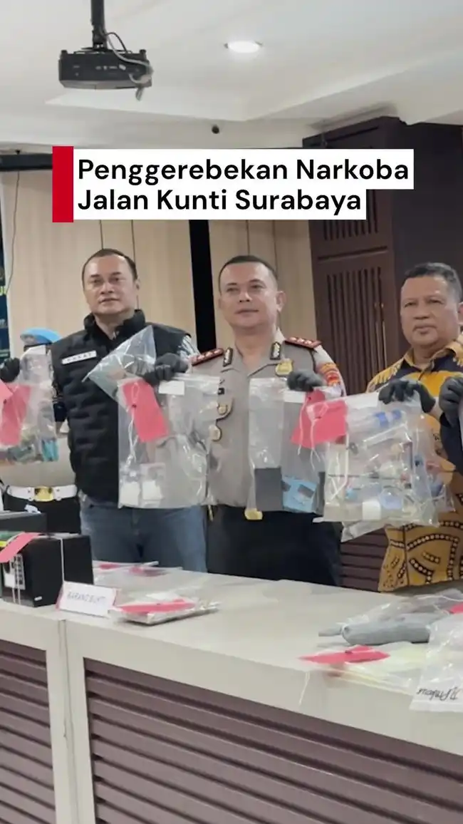Operasi Antinarkoba Kembali Sasar Kawasan Jalan Kunti Surabaya